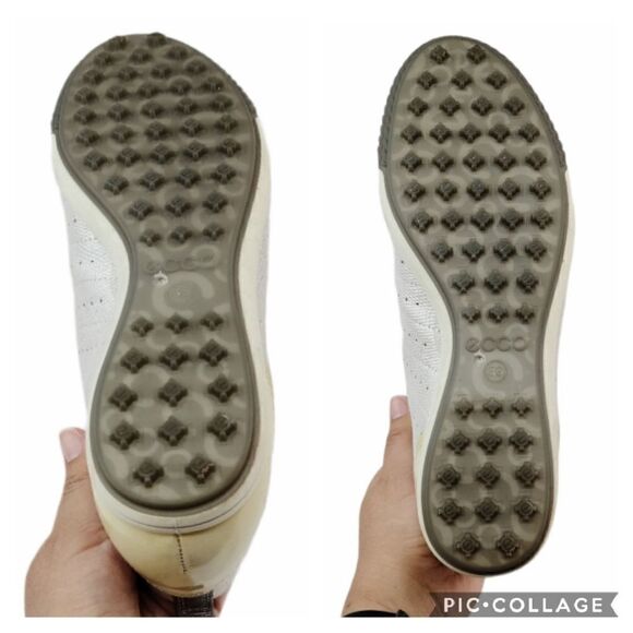 ECCO HydroMax Street Luxe Golf Shoes Leather Metallic Shine Size EU 39 USA 8 8.5 - Picture 7 of 10